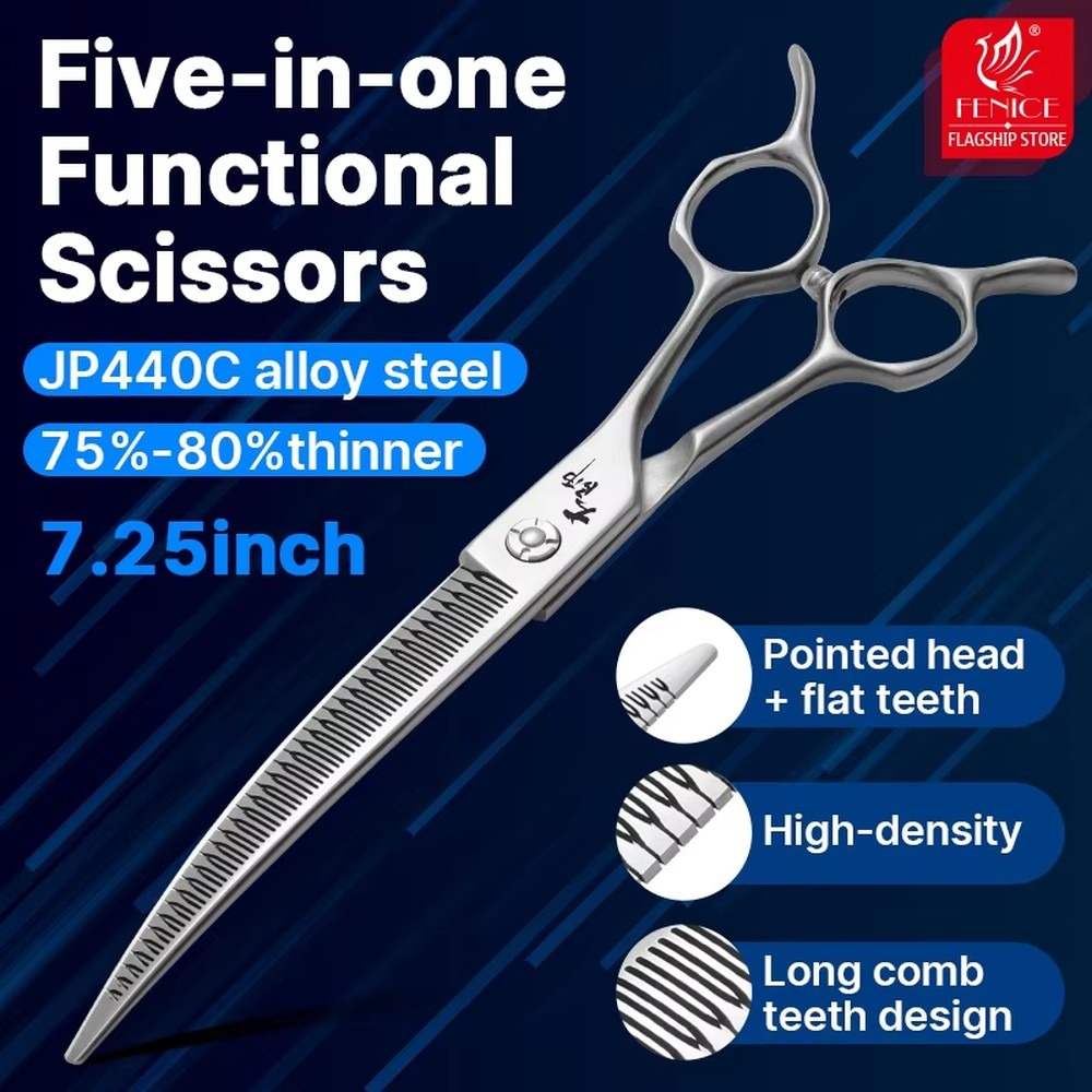 Grooming Scissors - Tijeras Curvas de Acero Inoxidable Ecológicas