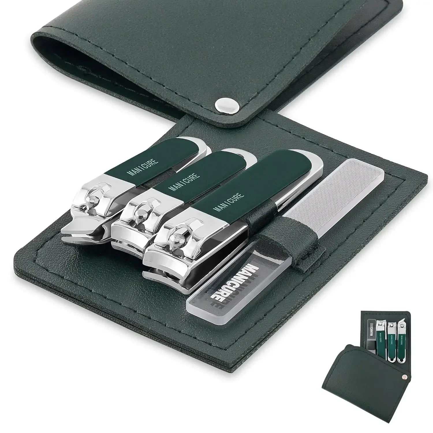 Mens Grooming Travel Kit - Juego de 4 Piezas de Cortaúñas