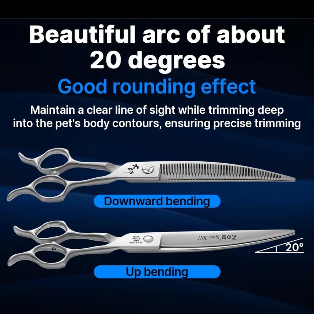 Tijeras Curvas de Acero Inoxid - Grooming Scissors reseña y precio