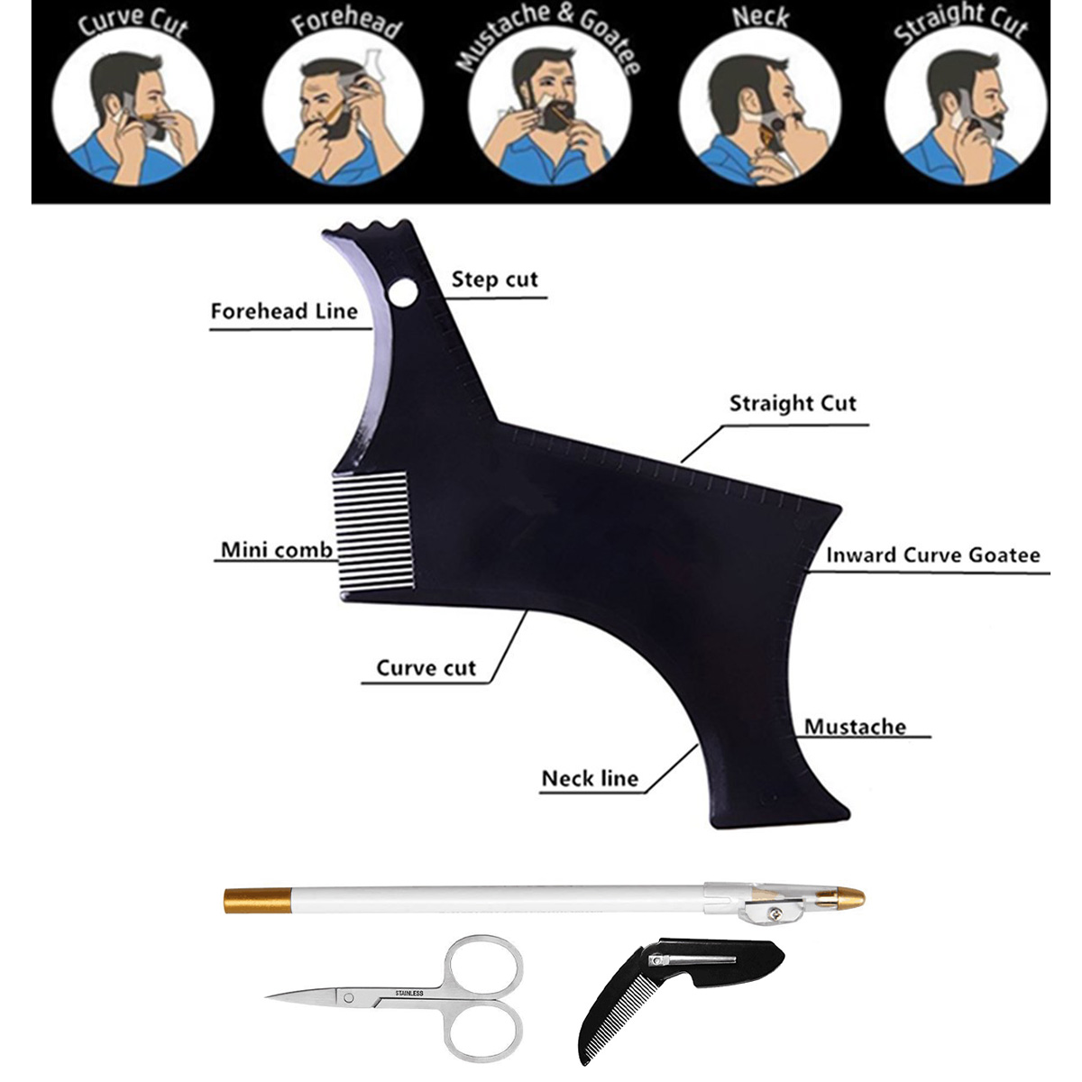 Juego de 4 Uds. De Kit para da - Beard Trimmer reseña y precio