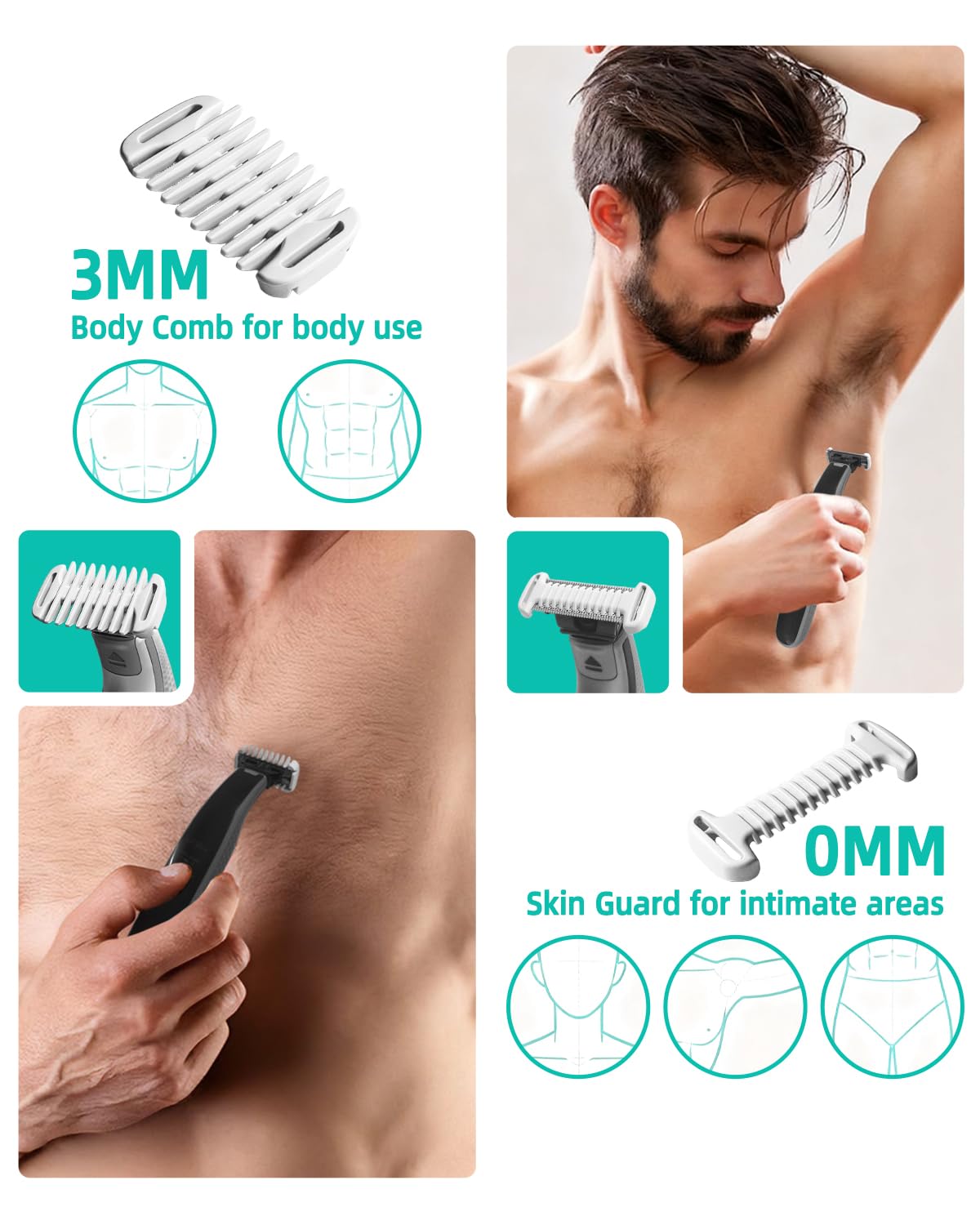 KVIFO 3-8 Uds protectores de p - Beard Trimmer reseña y precio