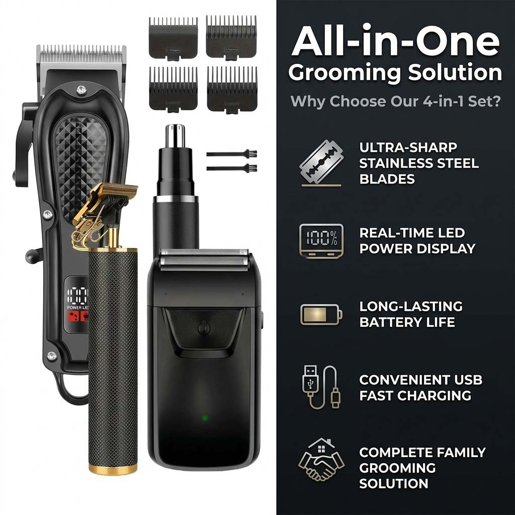 Set de cortapelos para hombre  - Grooming Kit reseña y precio