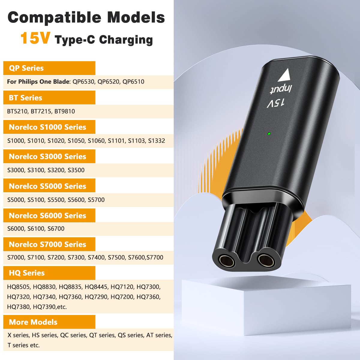 Brangdy 15V HQ8505 tipo C adap - Beard Trimmer reseña y precio