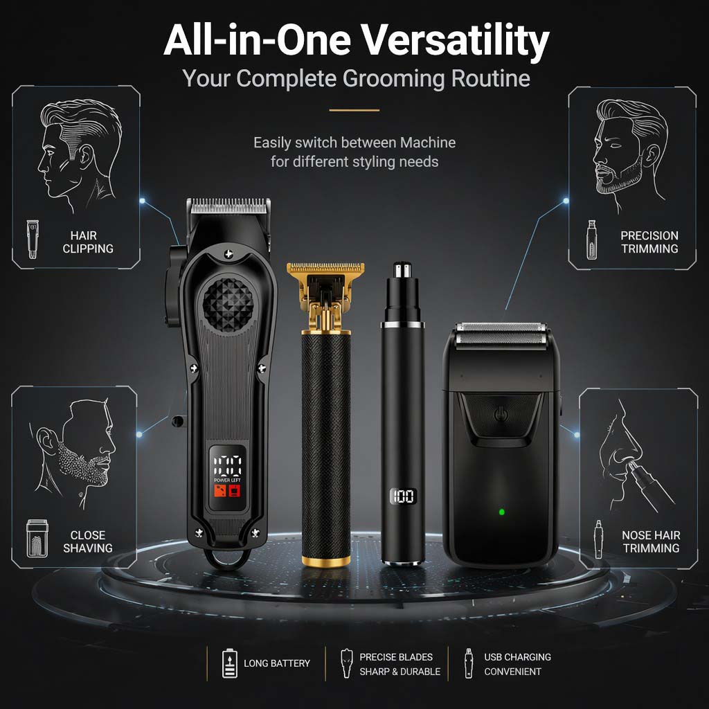 Set de Cortapelos 4 en 1 para  - Electric Shaver Rotary reseña y precio