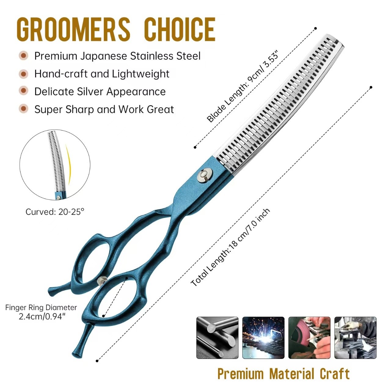 Tijeras Curvas de 7 Pulgadas p - Grooming Scissors reseña y precio